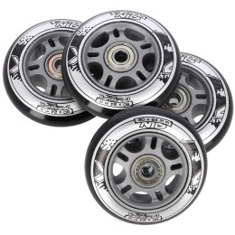 PU 80x24 82A CZARNE (4 szt.) + ABEC-9 (8 szt.) ZESTAW NILS EXTREME NILS EXTREME