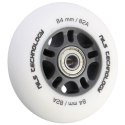 PU 84x24 82A BIAŁE MATOWE (4 szt.) + ABEC-9 CHROME (8 szt.) ZESTAW NILS EXTREME NILS EXTREME