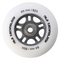 PU 84x24 82A BIAŁE MATOWE (4 szt.) + ABEC-9 CHROME (8 szt.) ZESTAW NILS EXTREME NILS EXTREME