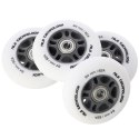 PU 84x24 82A BIAŁE MATOWE (4 szt.) + ABEC-9 CHROME (8 szt.) ZESTAW NILS EXTREME NILS EXTREME