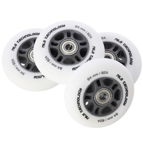 PU 84x24 82A BIAŁE MATOWE (4 szt.) + ABEC-9 CHROME (8 szt.) ZESTAW NILS EXTREME NILS EXTREME PU 84x24 82A BIAŁE MATOWE (4 szt.) + ABEC-9 CHROME (8 szt.) ZESTAW NILS EXTREME NILS EXTREME