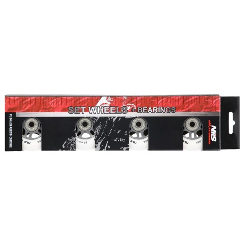 PU 84x24 82A BIAŁE MATOWE (4 szt.) + ABEC-9 CHROME (8 szt.) ZESTAW NILS EXTREME NILS EXTREME PU 84x24 82A BIAŁE MATOWE (4 szt.) + ABEC-9 CHROME (8 szt.) ZESTAW NILS EXTREME NILS EXTREME