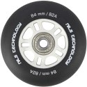 PU 84x24 82A CZARNE MATOWE (4 szt.) + ABEC-9 CHROME (8 szt.) ZESTAW NILS EXTREME NILS EXTREME
