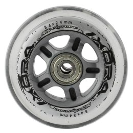 PU 84x24 82A PRZEZROCZYSTE (4 szt.) + ABEC-7 CHROME (8 szt.) ZESTAW NILS EXTREME NILS EXTREME