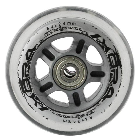 PU 84x24 82A PRZEZROCZYSTE (4 szt.) + ABEC-7 CHROME (8 szt.) ZESTAW NILS EXTREME NILS EXTREME PU 84x24 82A PRZEZROCZYSTE (4 szt.) + ABEC-7 CHROME (8 szt.) ZESTAW NILS EXTREME NILS EXTREME
