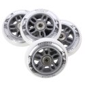 PU 90x24 82A BIAŁE (4 szt.) + ABEC-7 CHROME (8 szt.) ZESTAW NILS EXTREME NILS EXTREME