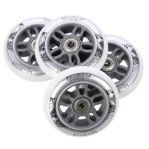 PU 90x24 82A BIAŁE (4 szt.) + ABEC-7 CHROME (8 szt.) ZESTAW NILS EXTREME NILS EXTREME PU 90x24 82A BIAŁE (4 szt.) + ABEC-7 CHROME (8 szt.) ZESTAW NILS EXTREME NILS EXTREME