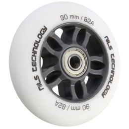 PU 90x24 82A BIAŁE MATOWE (4 szt.) + ABEC-9 CHROME (8 szt.) ZESTAW NILS EXTREME NILS EXTREME