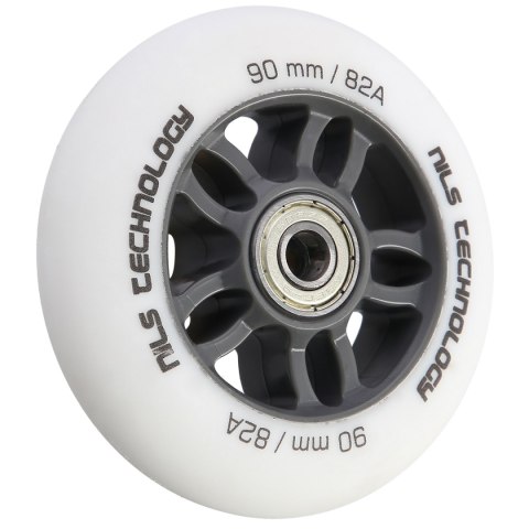 PU 90x24 82A BIAŁE MATOWE (4 szt.) + ABEC-9 CHROME (8 szt.) ZESTAW NILS EXTREME NILS EXTREME PU 90x24 82A BIAŁE MATOWE (4 szt.) + ABEC-9 CHROME (8 szt.) ZESTAW NILS EXTREME NILS EXTREME