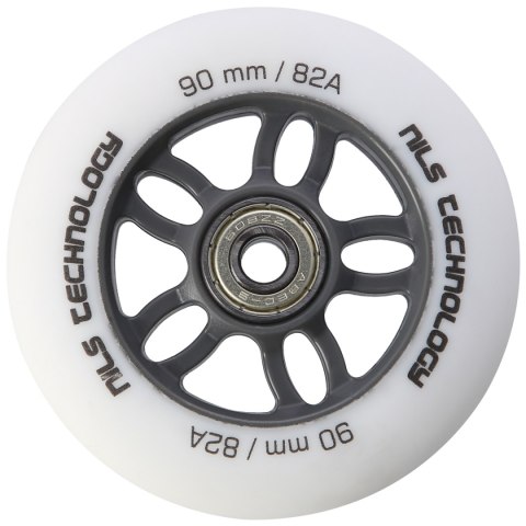 PU 90x24 82A BIAŁE MATOWE (4 szt.) + ABEC-9 CHROME (8 szt.) ZESTAW NILS EXTREME NILS EXTREME PU 90x24 82A BIAŁE MATOWE (4 szt.) + ABEC-9 CHROME (8 szt.) ZESTAW NILS EXTREME NILS EXTREME