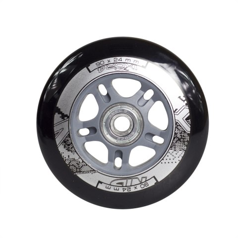 PU 90x24 82A CZARNE (4 szt.) + ABEC-9 CHROME (8 szt.) ZESTAW NILS EXTREME NILS EXTREME