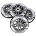 PU 90x24 82A CZARNE (4 szt.) + ABEC-9 CHROME (8 szt.) ZESTAW NILS EXTREME NILS EXTREME