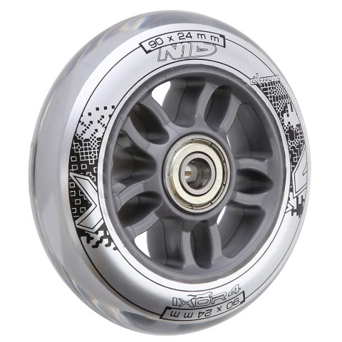 PU 90x24 82A PRZEZROCZYSTE (4 szt.) + ABEC-7 CHROME (8 szt.) ZESTAW NILS EXTREME NILS EXTREME PU 90x24 82A PRZEZROCZYSTE (4 szt.) + ABEC-7 CHROME (8 szt.) ZESTAW NILS EXTREME NILS EXTREME