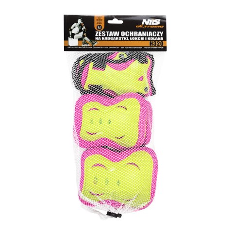 H320 RÓŻOWO-LIMONKOWY ROZM. XL ZESTAW OCHRANIACZY NILS EXTREME NILS EXTREME H320 RÓŻOWO-LIMONKOWY ROZM. XL ZESTAW OCHRANIACZY NILS EXTREME NILS EXTREME