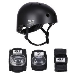 MR290+H230 KASK Z OCHRANIACZAMI ZESTAW CZARNY ROZM. S NILS EXTREME NILS EXTREME