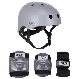 MR290+H230 KASK Z OCHRANIACZAMI ZESTAW SZARY ROZM. M NILS EXTREME NILS EXTREME