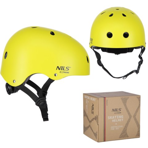 MR290+H230 KASK Z OCHRANIACZAMI ZESTAW ŻÓŁTY ROZM. S NILS EXTREME NILS EXTREME MR290+H230 KASK Z OCHRANIACZAMI ZESTAW ŻÓŁTY ROZM. S NILS EXTREME NILS EXTREME