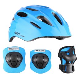 MTW01+H210 ZESTAW KASK Z OCHRANIACZAMI NIEBIESKI ROZM. S NILS EXTREME NILS EXTREME