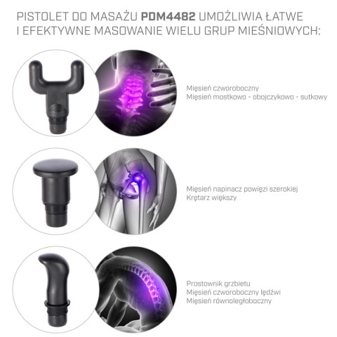 PDM4482G BLACK PISTOLET DO MASAŻU HMS HMS PDM4482G BLACK PISTOLET DO MASAŻU HMS HMS