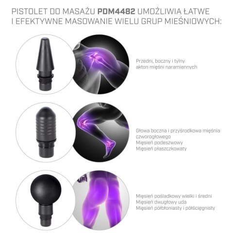 PDM4482G BLACK PISTOLET DO MASAŻU HMS HMS PDM4482G BLACK PISTOLET DO MASAŻU HMS HMS