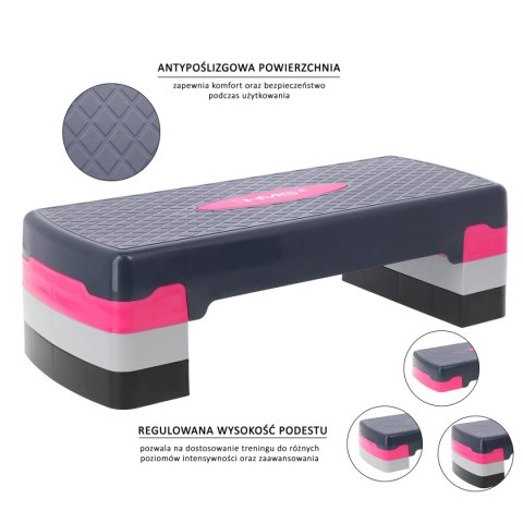 AS002 PINK/GREY STEP DO AEROBIKU HMS HMS AS002 PINK/GREY STEP DO AEROBIKU HMS HMS