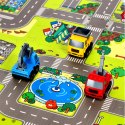 MD02 MATA DZIECIĘCA PUZZLE CARS 9 ELEMENTÓW 90x90CM NILS FUN NILS FUN