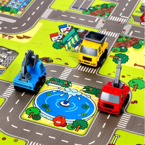 MD02 MATA DZIECIĘCA PUZZLE CARS 9 ELEMENTÓW 90x90CM NILS FUN NILS FUN MD02 MATA DZIECIĘCA PUZZLE CARS 9 ELEMENTÓW 90x90CM NILS FUN NILS FUN