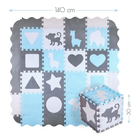 MD03 MATA DZIECIĘCA PUZZLE KOJEC MINT 36 ELEMENTÓW 140x140CM NILS FUN NILS FUN MD03 MATA DZIECIĘCA PUZZLE KOJEC MINT 36 ELEMENTÓW 140x140CM NILS FUN NILS FUN