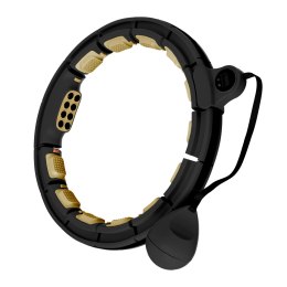 HHM13 NEW HULA HOP BLACK/GOLD Z MAGNESAMI I OBCIĄŻNIKIEM + LICZNIK HMS HMS