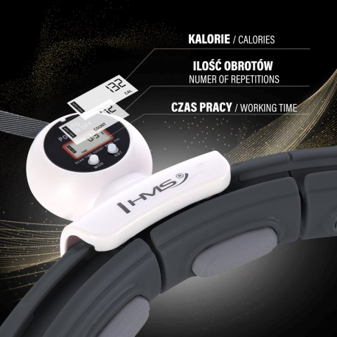 HHM15 HULA HOP BLACK Z MAGNESEM I OBCIĄŻNIKIEM + LICZNIK HMS HMS HHM15 HULA HOP BLACK Z MAGNESEM I OBCIĄŻNIKIEM + LICZNIK HMS HMS