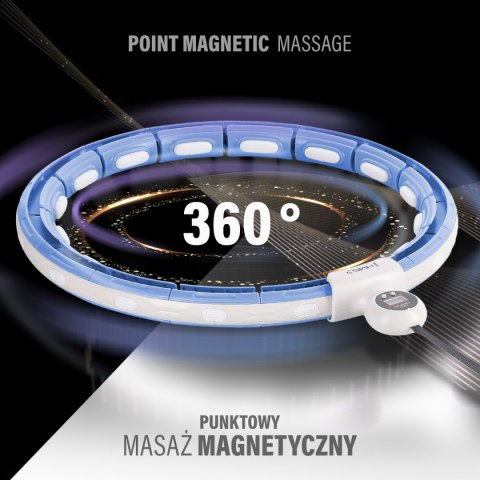 HHM15 HULA HOP BLUE Z MAGNESEM I OBCIĄŻNIKIEM + LICZNIK HMS HMS HHM15 HULA HOP BLUE Z MAGNESEM I OBCIĄŻNIKIEM + LICZNIK HMS HMS