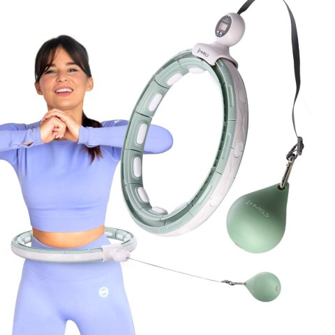 HHM15 HULA HOP GREEN Z MAGNESEM I OBCIĄŻNIKIEM + LICZNIK HMS HMS HHM15 HULA HOP GREEN Z MAGNESEM I OBCIĄŻNIKIEM + LICZNIK HMS HMS