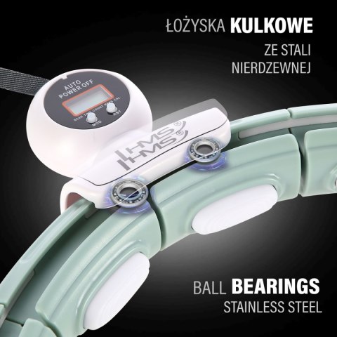 HHM15 HULA HOP GREEN Z MAGNESEM I OBCIĄŻNIKIEM + LICZNIK HMS HMS HHM15 HULA HOP GREEN Z MAGNESEM I OBCIĄŻNIKIEM + LICZNIK HMS HMS