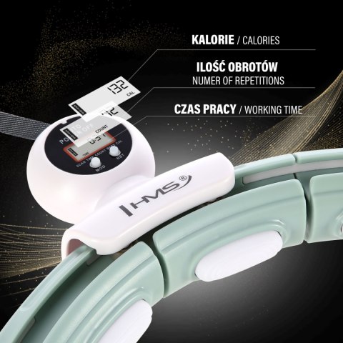 HHM15 HULA HOP GREEN Z MAGNESEM I OBCIĄŻNIKIEM + LICZNIK HMS HMS HHM15 HULA HOP GREEN Z MAGNESEM I OBCIĄŻNIKIEM + LICZNIK HMS HMS