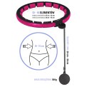 HHM16 HULA HOP BLACK/PINK Z MAGNESAMI I OBCIĄŻNIKIEM + LICZNIK HMS HMS