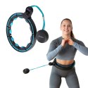 HHM17 HULA HOP BLACK/TURQUOISE Z MAGNESAMI I OBCIĄŻNIKIEM + LICZNIK HMS HMS