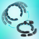 HHM17 HULA HOP BLACK/TURQUOISE Z MAGNESAMI I OBCIĄŻNIKIEM + LICZNIK HMS HMS