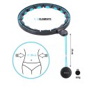 HHM17 HULA HOP BLACK/TURQUOISE Z MAGNESAMI I OBCIĄŻNIKIEM + LICZNIK HMS HMS