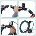HHM17 HULA HOP BLACK/TURQUOISE Z MAGNESAMI I OBCIĄŻNIKIEM + LICZNIK HMS HMS