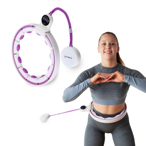 HHM17 HULA HOP WHITE/VIOLET Z MAGNESAMI I OBCIĄŻNIKIEM + LICZNIK HMS HMS HHM17 HULA HOP WHITE/VIOLET Z MAGNESAMI I OBCIĄŻNIKIEM + LICZNIK HMS HMS