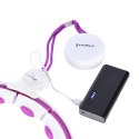 HHM17 HULA HOP WHITE/VIOLET Z MAGNESAMI I OBCIĄŻNIKIEM + LICZNIK HMS HMS