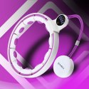 HHM17 HULA HOP WHITE/VIOLET Z MAGNESAMI I OBCIĄŻNIKIEM + LICZNIK HMS HMS