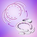 HHM17 HULA HOP WHITE/VIOLET Z MAGNESAMI I OBCIĄŻNIKIEM + LICZNIK HMS HMS