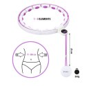 HHM17 HULA HOP WHITE/VIOLET Z MAGNESAMI I OBCIĄŻNIKIEM + LICZNIK HMS HMS
