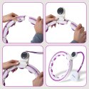 HHM17 HULA HOP WHITE/VIOLET Z MAGNESAMI I OBCIĄŻNIKIEM + LICZNIK HMS HMS