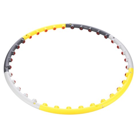 HHP005 GREY-YELLOW HULA HOP MASUJĄCY Z MAGNESAMI 85CM HMS HMS HHP005 GREY-YELLOW HULA HOP MASUJĄCY Z MAGNESAMI 85CM HMS HMS