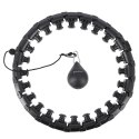 HHW01 HULA HOP BLACK Z WYPUSTKAMI I OBCIĄŻNIKIEM HMS HMS