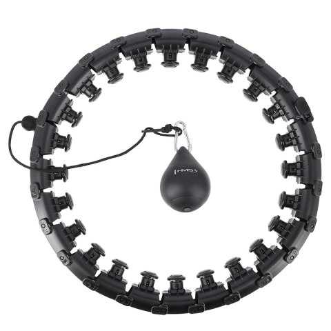 HHW01 HULA HOP BLACK Z WYPUSTKAMI I OBCIĄŻNIKIEM HMS HMS