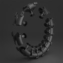 HHW01 HULA HOP BLACK Z WYPUSTKAMI I OBCIĄŻNIKIEM HMS HMS