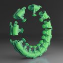 HHW01 HULA HOP GREEN Z WYPUSTKAMI I OBCIĄŻNIKIEM HMS HMS